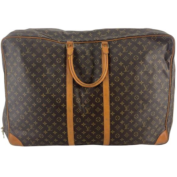 Louis Vuitton Brown Leather Sirius 70 Monogram Travel Luggage Women’s Suitcase - Picture 1 of 8